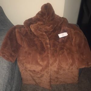 Missy Minky Faux Fur Full Length light coat